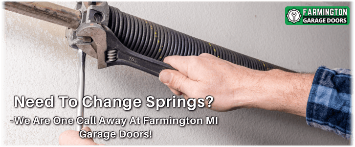 Broken Garage Door Spring Farmington MI